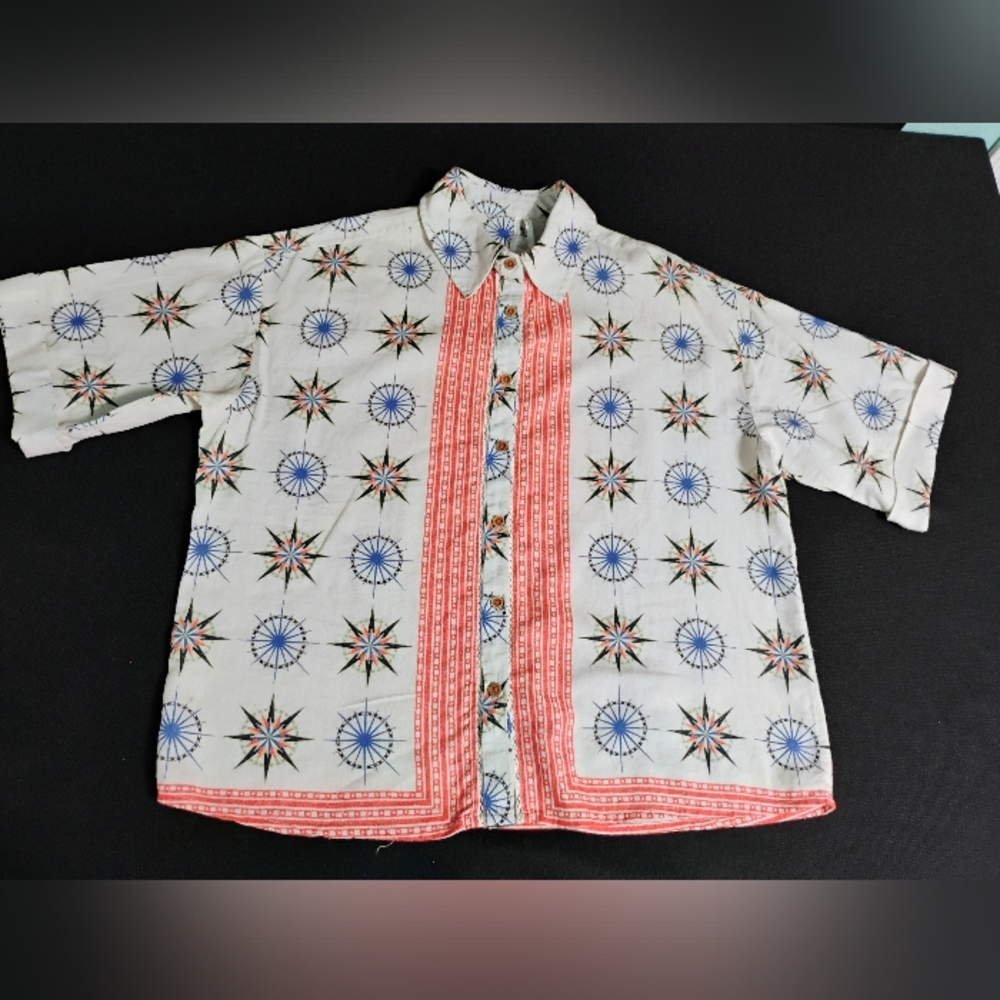 By Anthropology NWT Women's Sz XXS Oversize Blouse Linen Blend